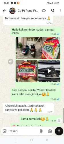 Testimonial Papan Bunga cikupa